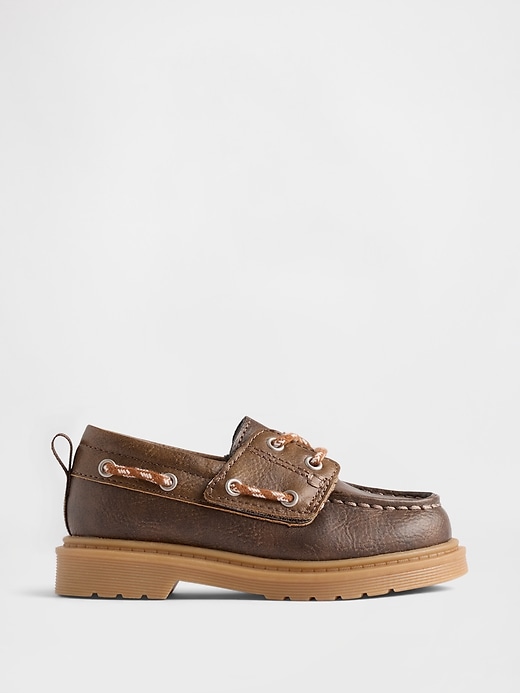 scarpe da barca in pelle vegana per bambini