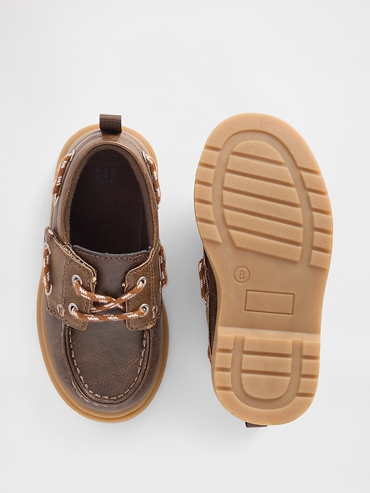 scarpe da barca in pelle vegana per bambini