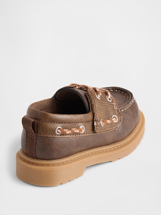 scarpe da barca in pelle vegana per bambini