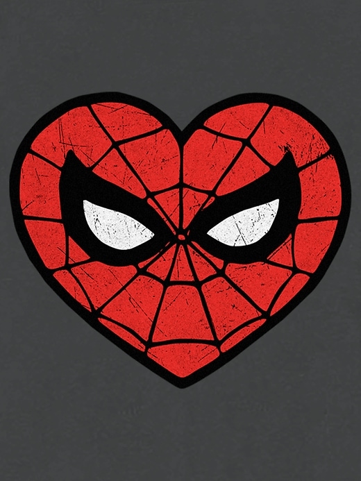 maglietta grafica con cuore di spidey per bambini