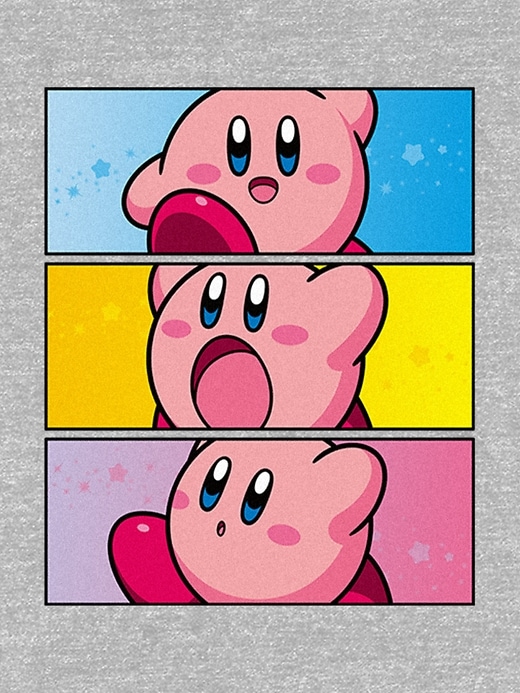 maglietta grafica nintendo kirby panels per bambini