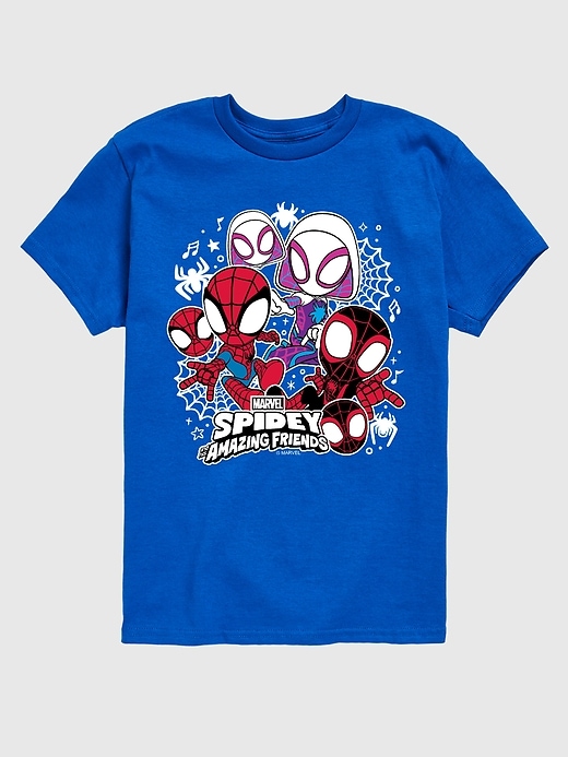 maglietta grafica a maniche corte marvel spidey and friends per bambini