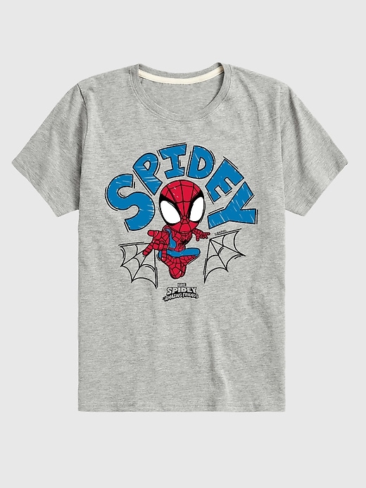 maglietta grafica a maniche corte con scritta spidey doodle della marvel per bambini