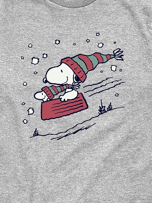 maglietta grafica a maniche corte con stampa snoopy e peanuts per bambini