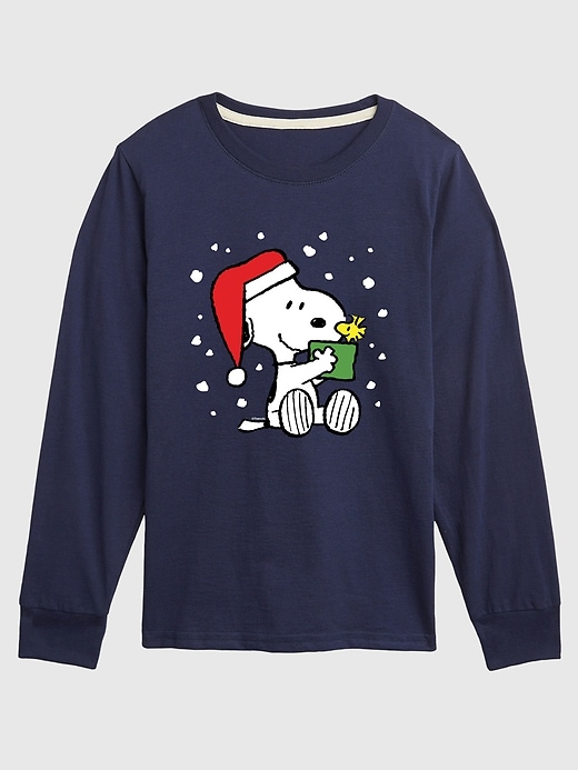 maglietta a maniche lunghe per bambini peanuts snoopy woodstock present