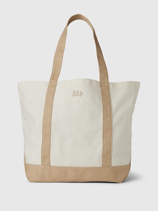borsa tote con logo ad arco