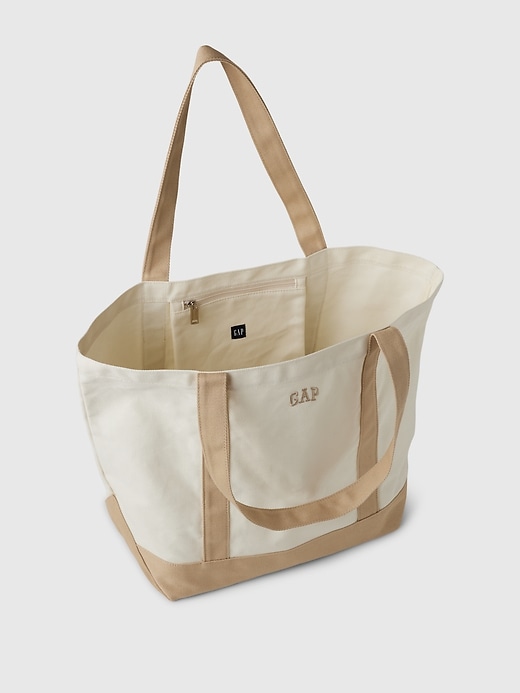 borsa tote con logo ad arco