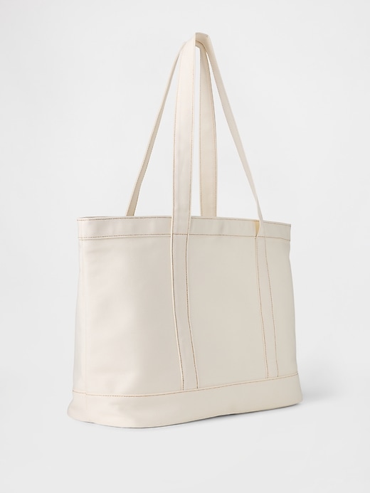borsa tote con logo in denim gap