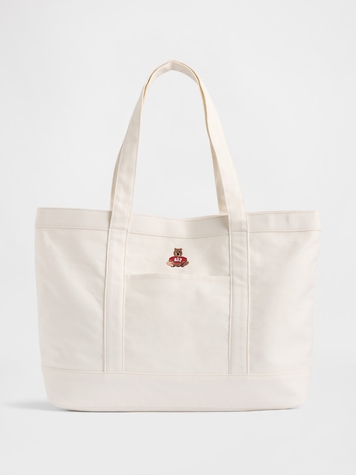 borsa tote in denim con logo brannan bear