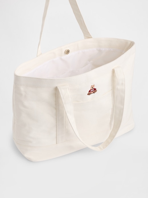 borsa tote in denim con logo brannan bear