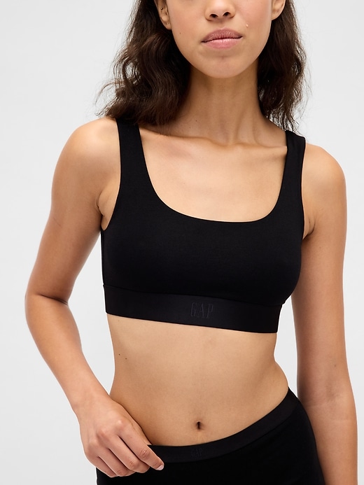 reggiseno a triangolo con logo gap in cotone elasticizzato biologico