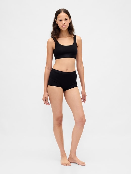 reggiseno a triangolo con logo gap in cotone elasticizzato biologico