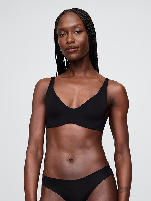 reggiseno senza fodera in cotone elasticizzato biologico