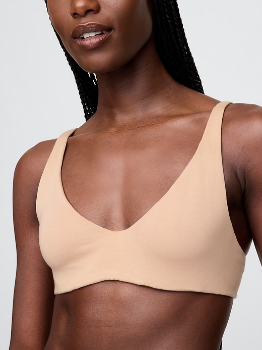reggiseno senza fodera in cotone elasticizzato biologico