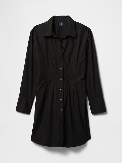 mini abito-camicia in popeline di cotone biologico