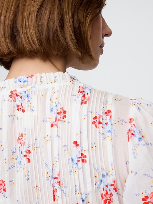 gap × dÔen abito midi floreale con pieghe