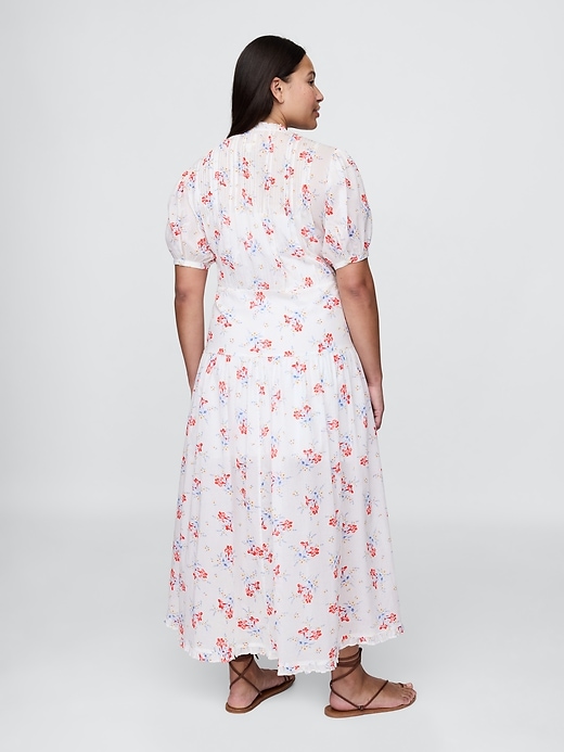 gap × dÔen abito midi floreale con pieghe