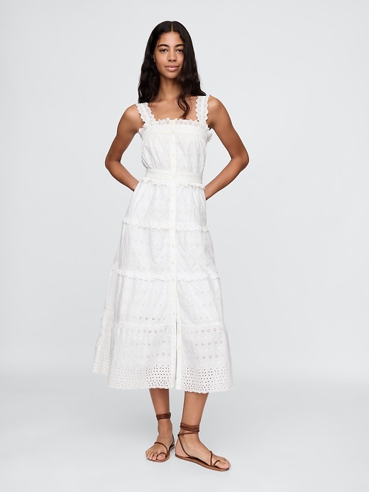 gap × dÔen abito midi con occhielli