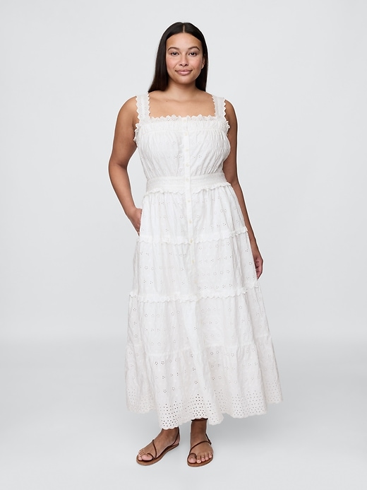 gap × dÔen abito midi con occhielli