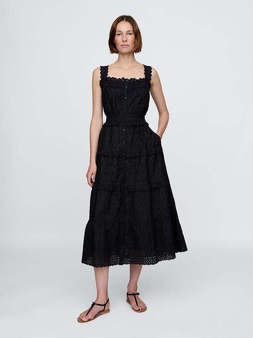 gap × dÔen abito midi con occhielli