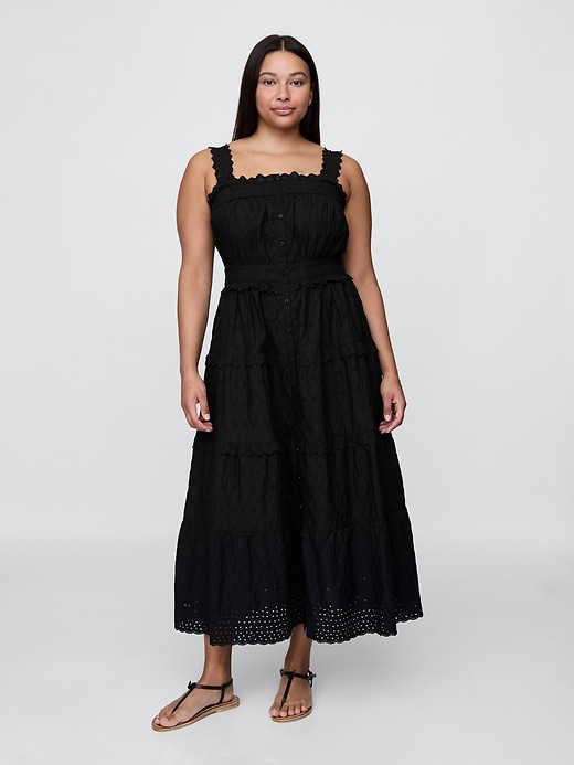 gap × dÔen abito midi con occhielli