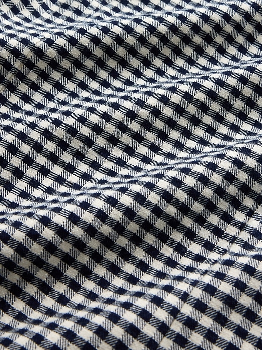 gap × dÔen mini abito in denim a quadretti