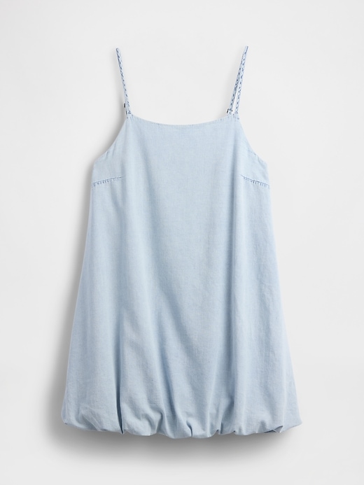 mini abito a bolle in denim