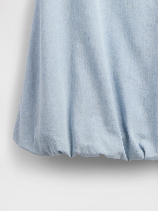 mini abito a bolle in denim