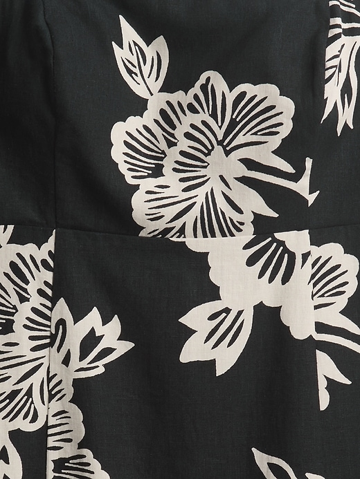 mini abito in misto lino