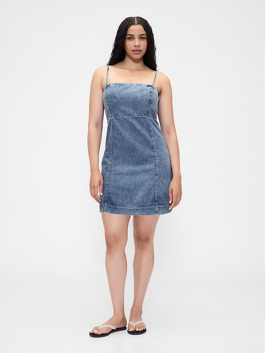 mini abito in denim ultra morbido