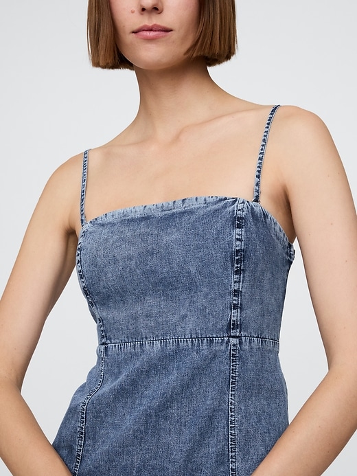 mini abito in denim ultra morbido