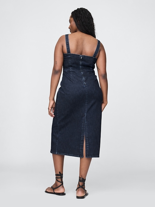 abito midi aderente in denim