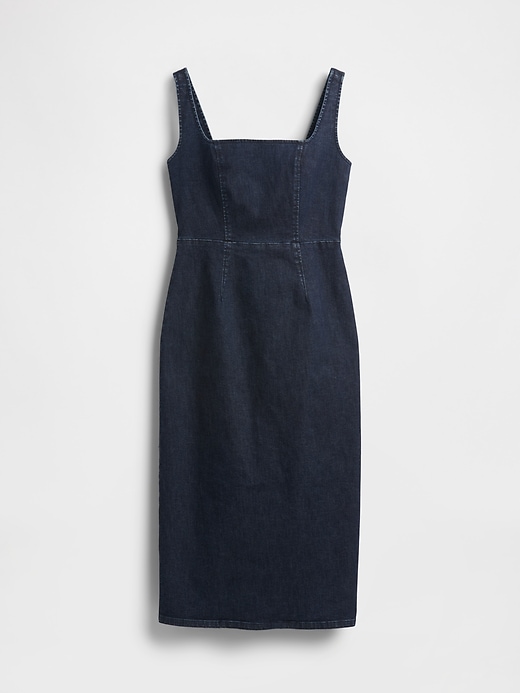 abito midi aderente in denim