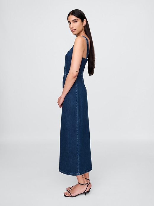 abito midi aderente in denim