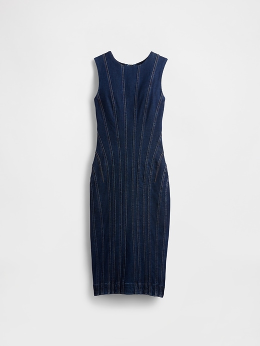 abito midi in denim con cuciture gapstudio