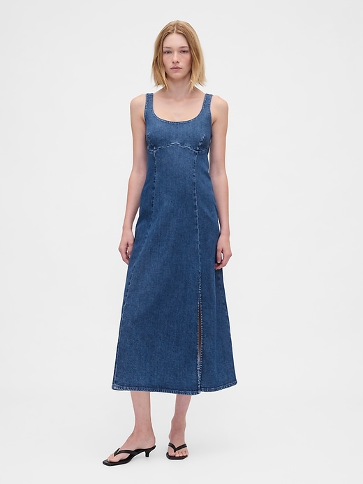 abito midi in denim