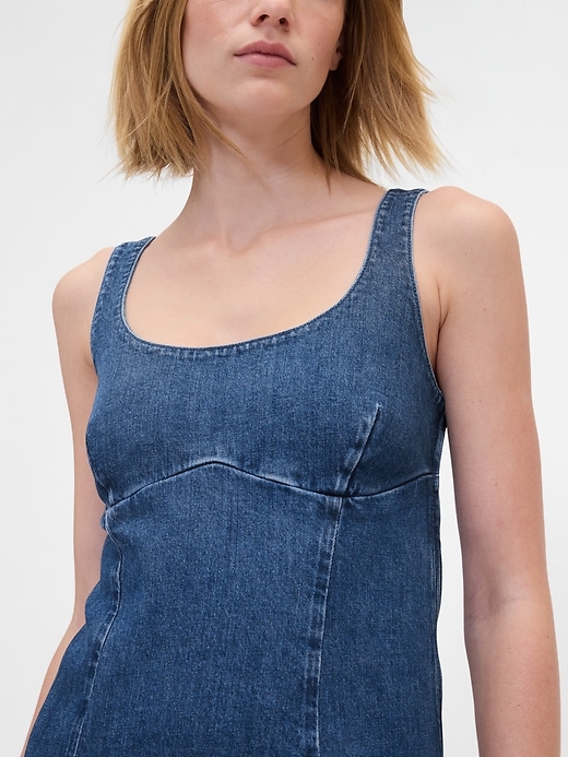 abito midi in denim