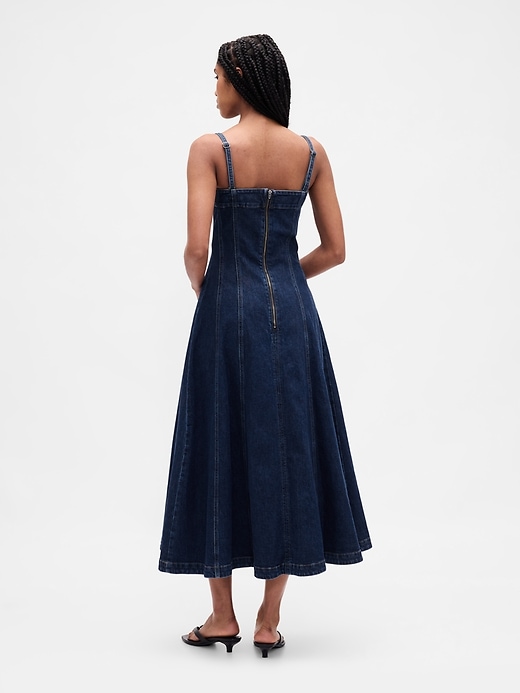 abito midi in denim