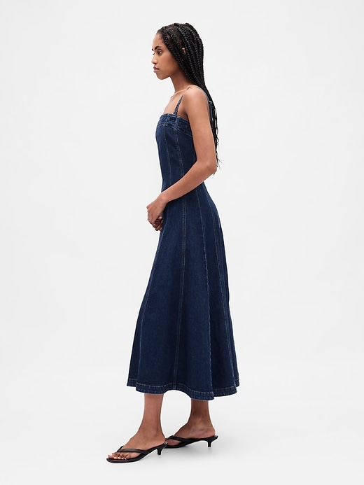 abito midi in denim