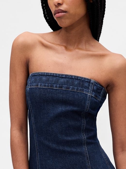 abito midi in denim