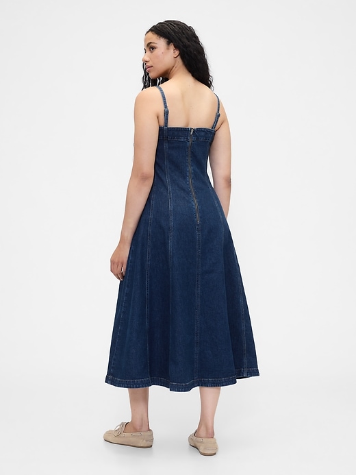 abito midi in denim