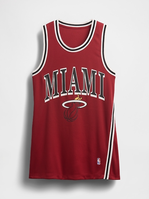 mini abito in maglia riciclata nba miami heat
