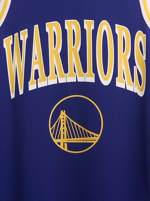 mini abito in maglia riciclata dei golden state warriors nba