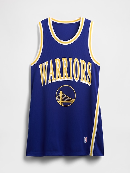 mini abito in maglia riciclata dei golden state warriors nba