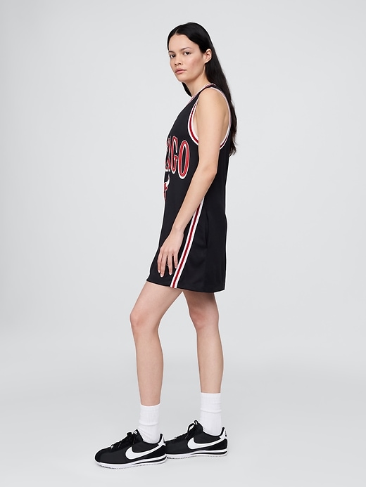 mini abito in maglia riciclata dei chicago bulls nba
