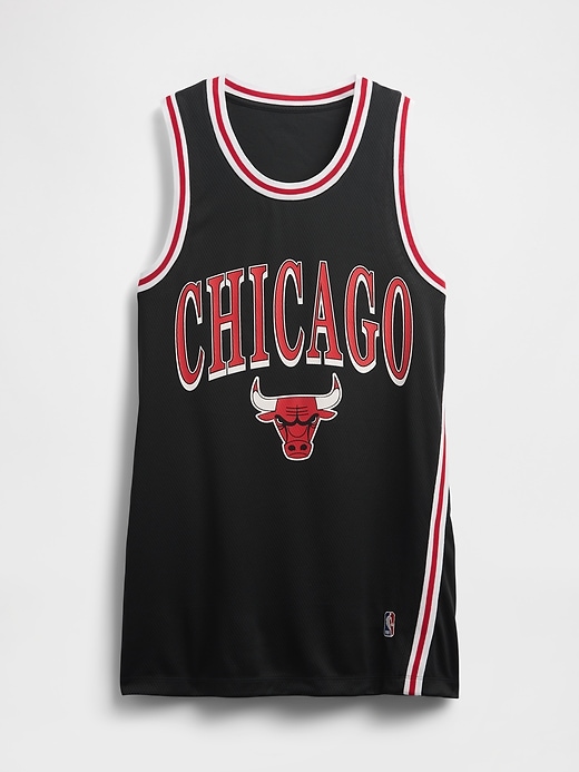mini abito in maglia riciclata dei chicago bulls nba