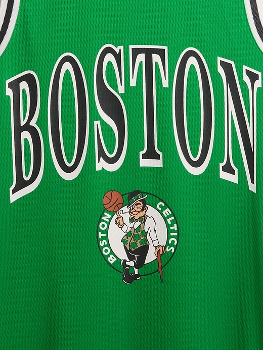 mini abito in maglia riciclata dei boston celtics nba