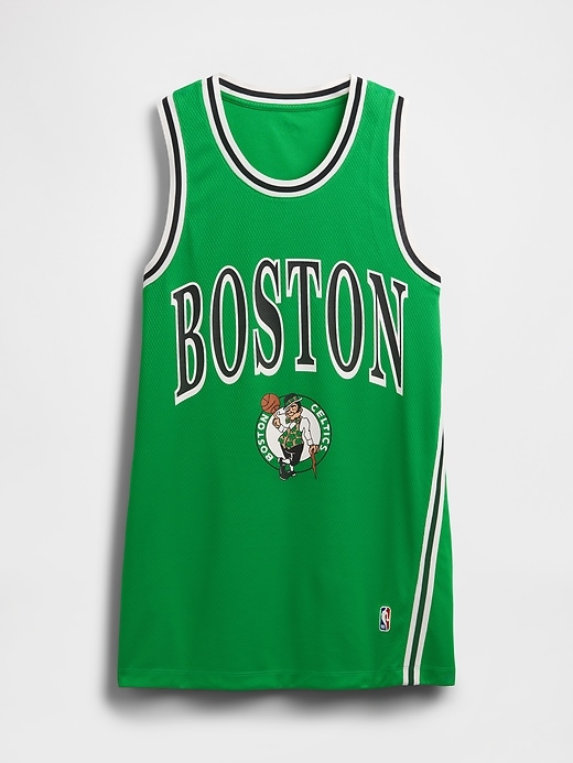 mini abito in maglia riciclata dei boston celtics nba