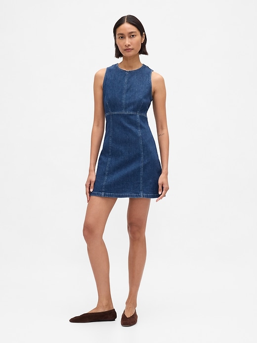 mini abito a tubino in denim