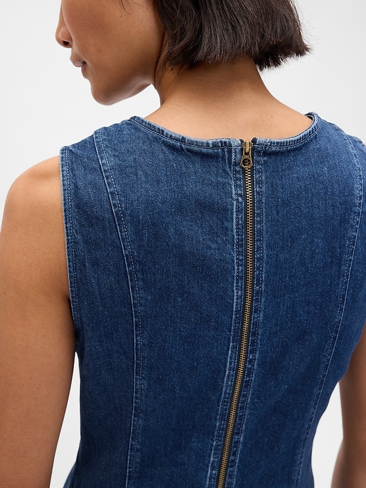 mini abito a tubino in denim